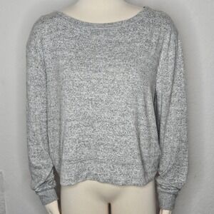 Abercrombie Fitch Gray Marled Cozy Lightweight Pullover Sweater Size Small